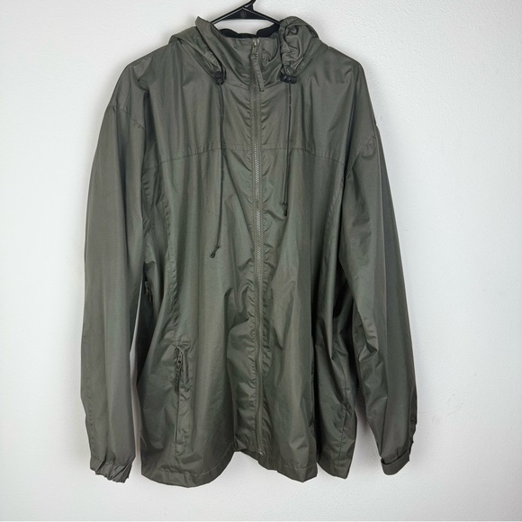 Kanga Cay Men’s XL Gray Hooded Windbreaker Jacket Vent Zipper - Picture 3 of 16